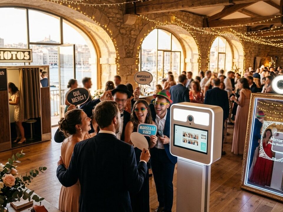 Comparatif photobooth Marseille - reception evenement avec borne photo