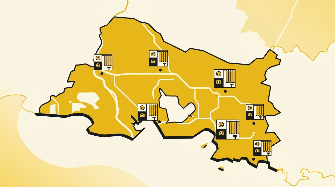 Location photobooth Bouches-du-Rhône - carte des villes desservies
