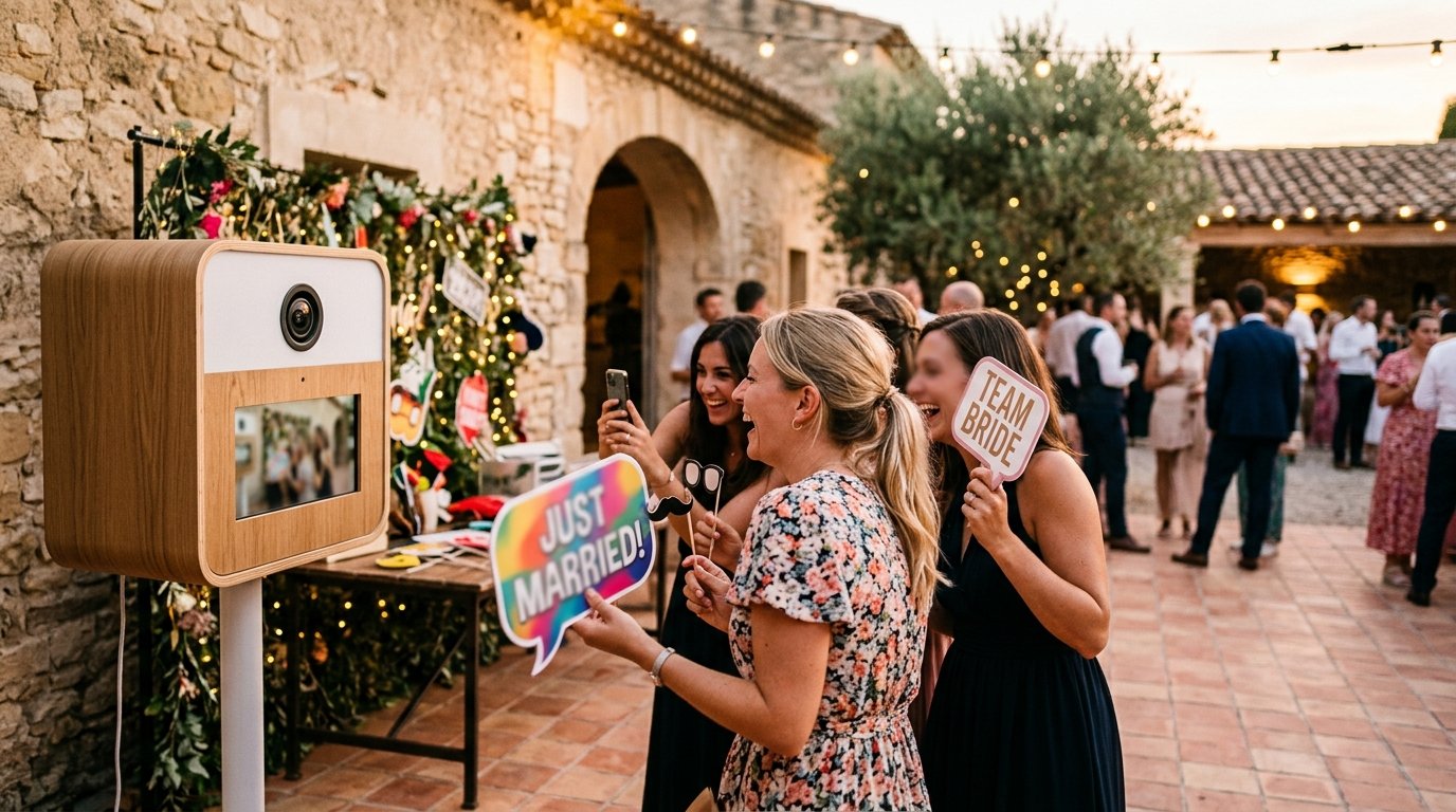 Location photobooth Bouches-du-Rhône - mariage provençal avec animation