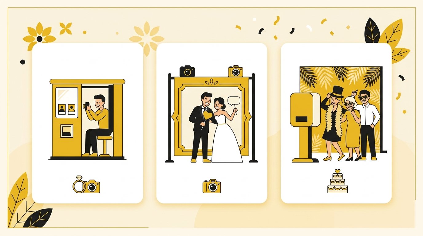 Location photobooth mariage Bouches-du-Rhône - comparatif des 3 formules Smiily