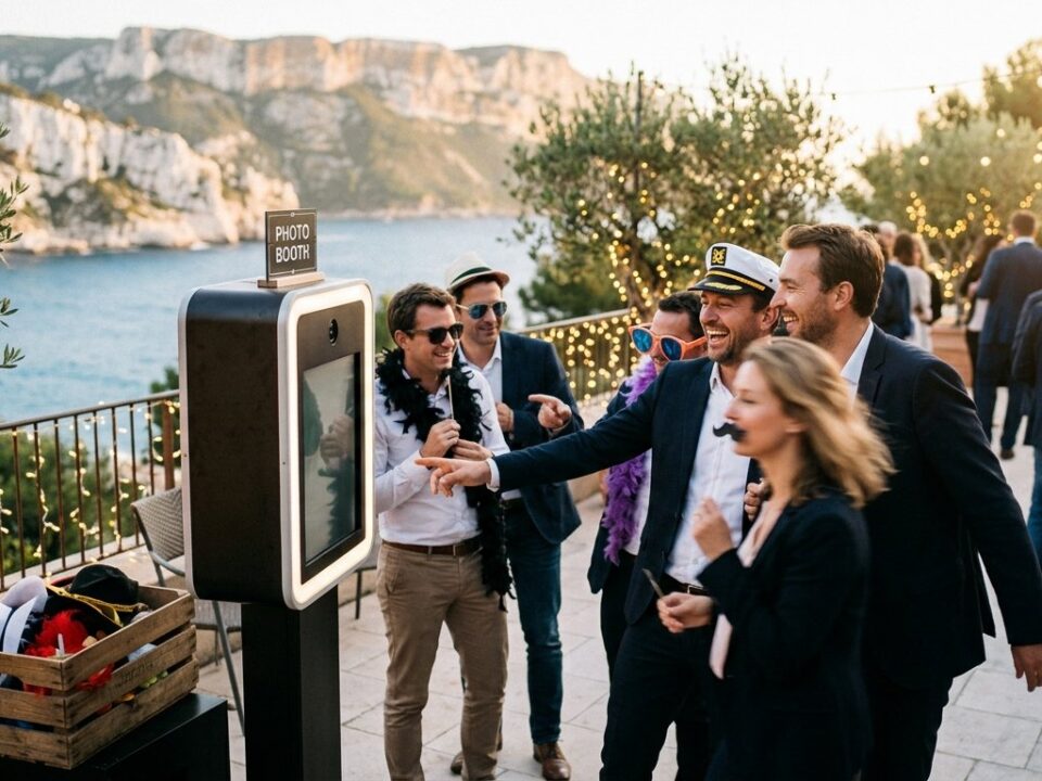 photobooth seminaire entreprise cassis - borne photo terrasse vue mer