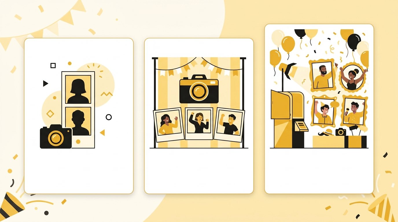 Tarif location photobooth Cassis - comparatif des trois formules Smiily