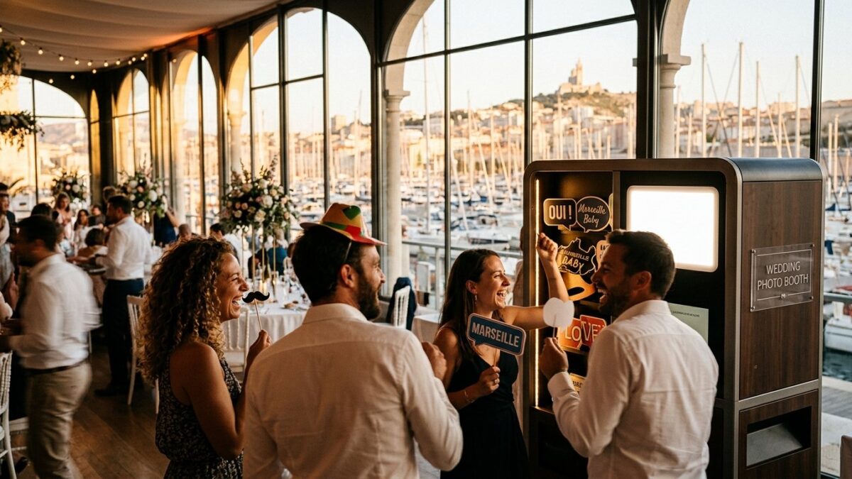 Tarif photobooth Marseille Vieux Port - location Smiily pour mariage en bord de mer